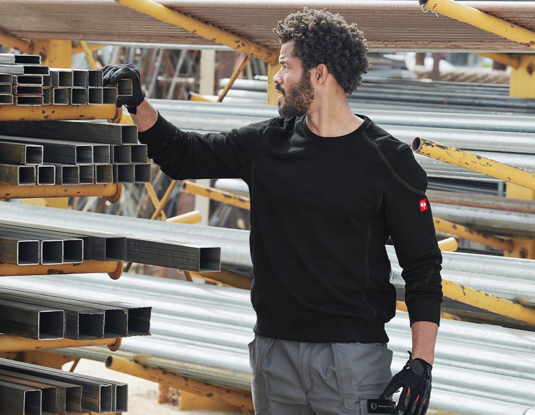 Themen: Sweatshirt cotton slub e.s.roughtough + schwarz 1