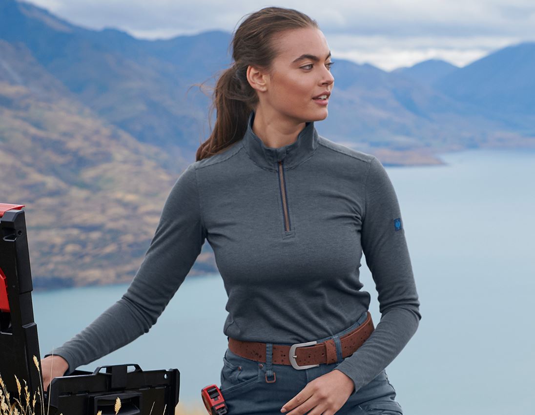 Shirts & Co.: Troyer e.s.vintage, Damen + arktikblau