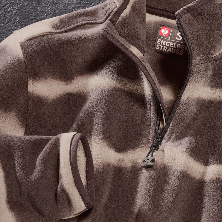 Shirts & Co.: Fleece Troyer tie-dye e.s.motion ten + kastanie/pekanbraun 2