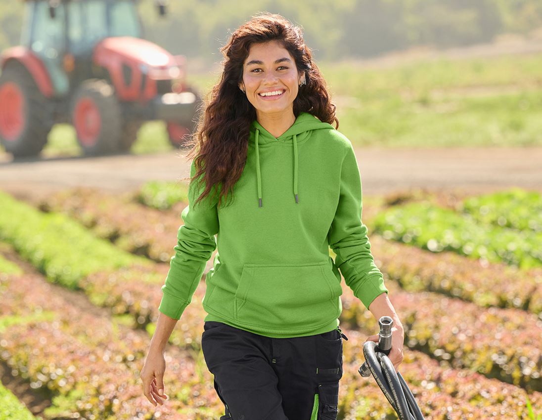 myDesign XMAS: e.s. Hoody-Sweatshirt poly cotton, Damen + seegrün