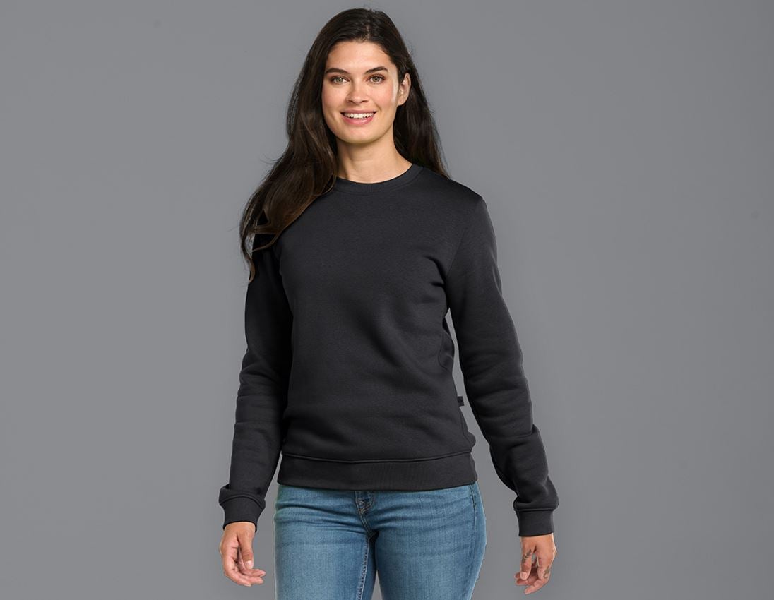 myDesign XMAS: e.s. Sweatshirt poly cotton, Damen + schwarz