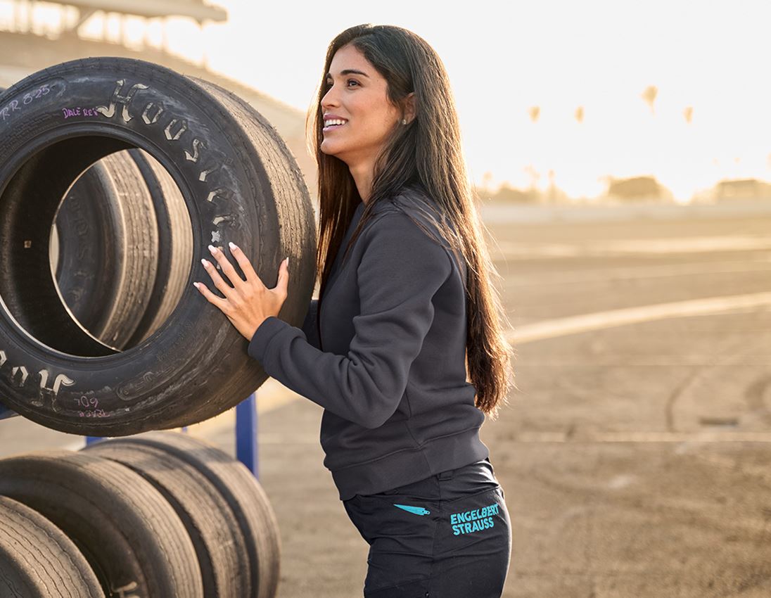 myDesign XMAS: e.s. Sweatshirt poly cotton, Damen + anthrazit 1