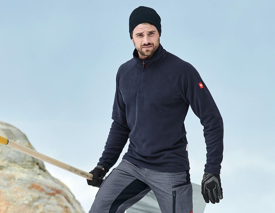 Bekleidung: SET: 2x Microfleece Troyer dryplexx® micro + dunkelblau