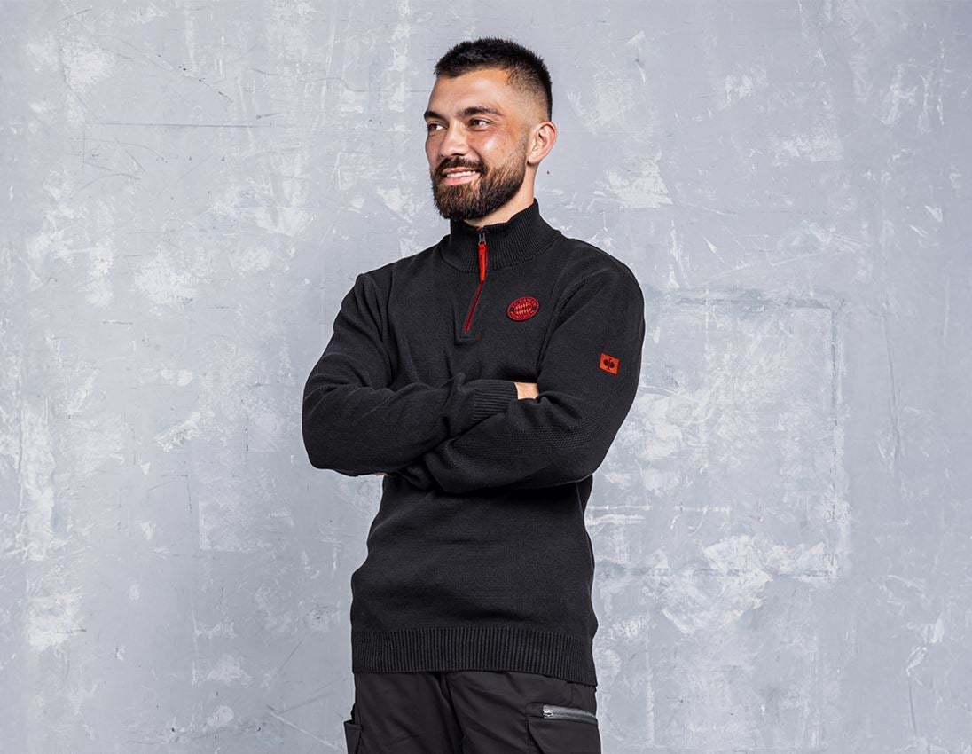 Kollaborationen: FCB KNITTED TROYER + black melange 1