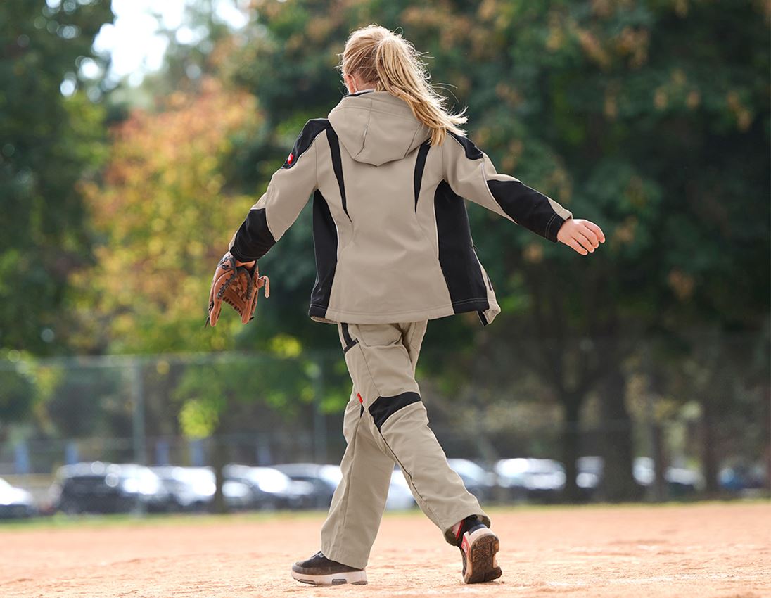 Jacken: Softshell Jacke e.s.vision, Kinder + lehm/schwarz 3