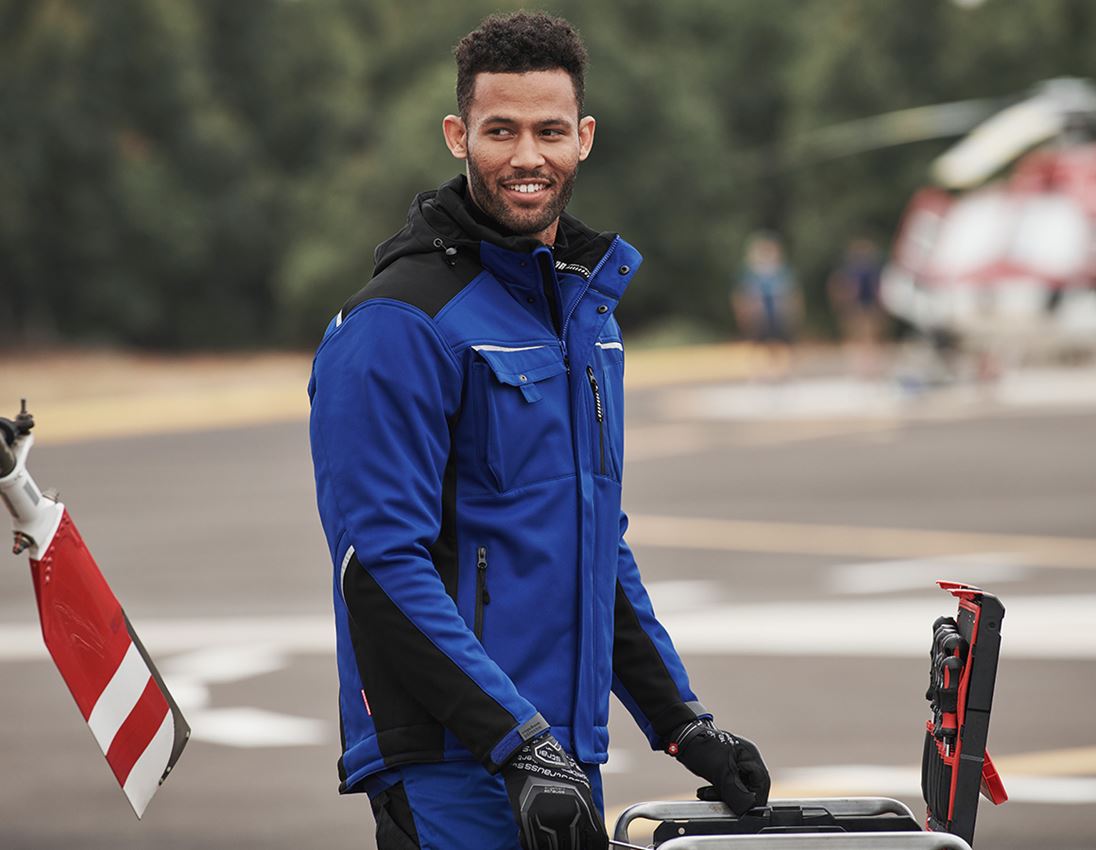 Themen: Softshelljacke e.s.motion + kornblau/schwarz 6