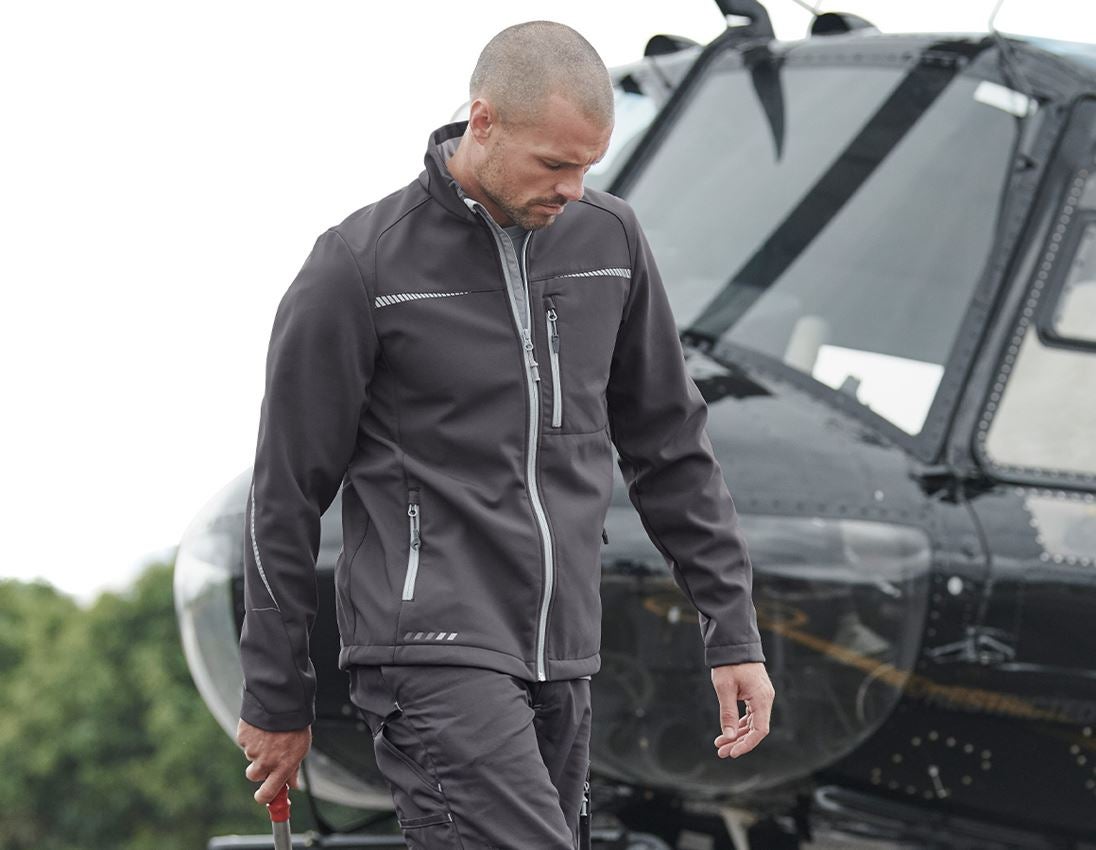 Jacken: Softshelljacke e.s.motion 2020 + anthrazit/platin