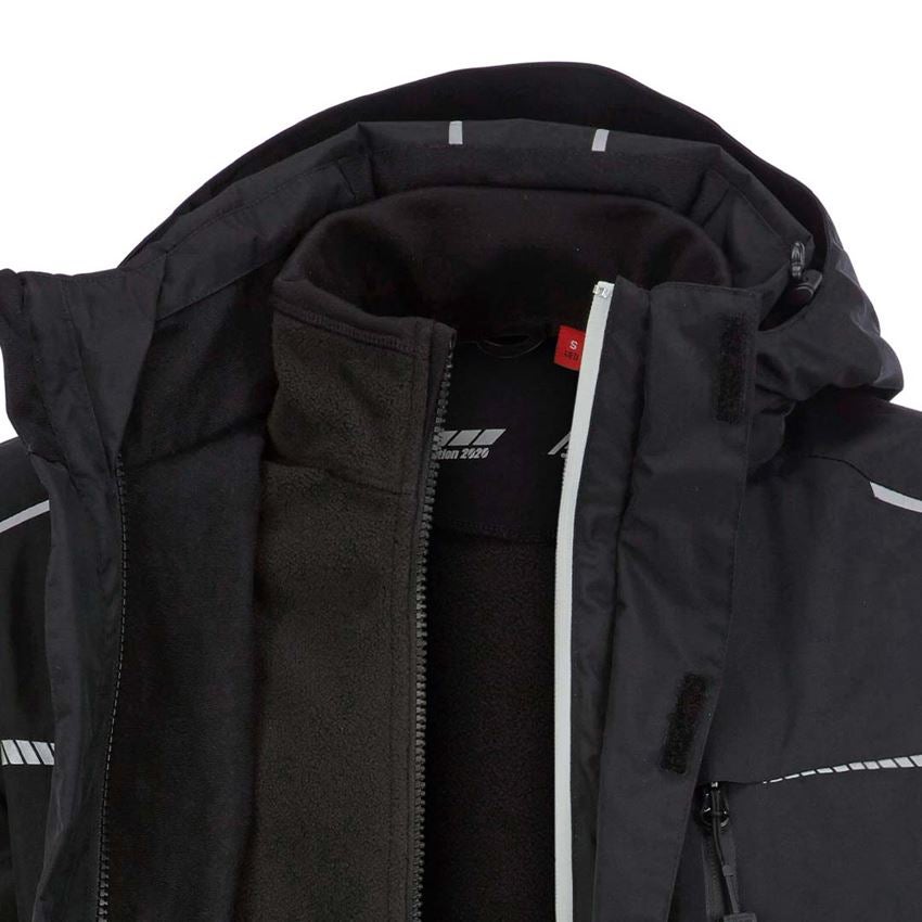 Jacken: 3 in 1 Funktionsjacke e.s.motion 2020, Herren + schwarz/platin 2