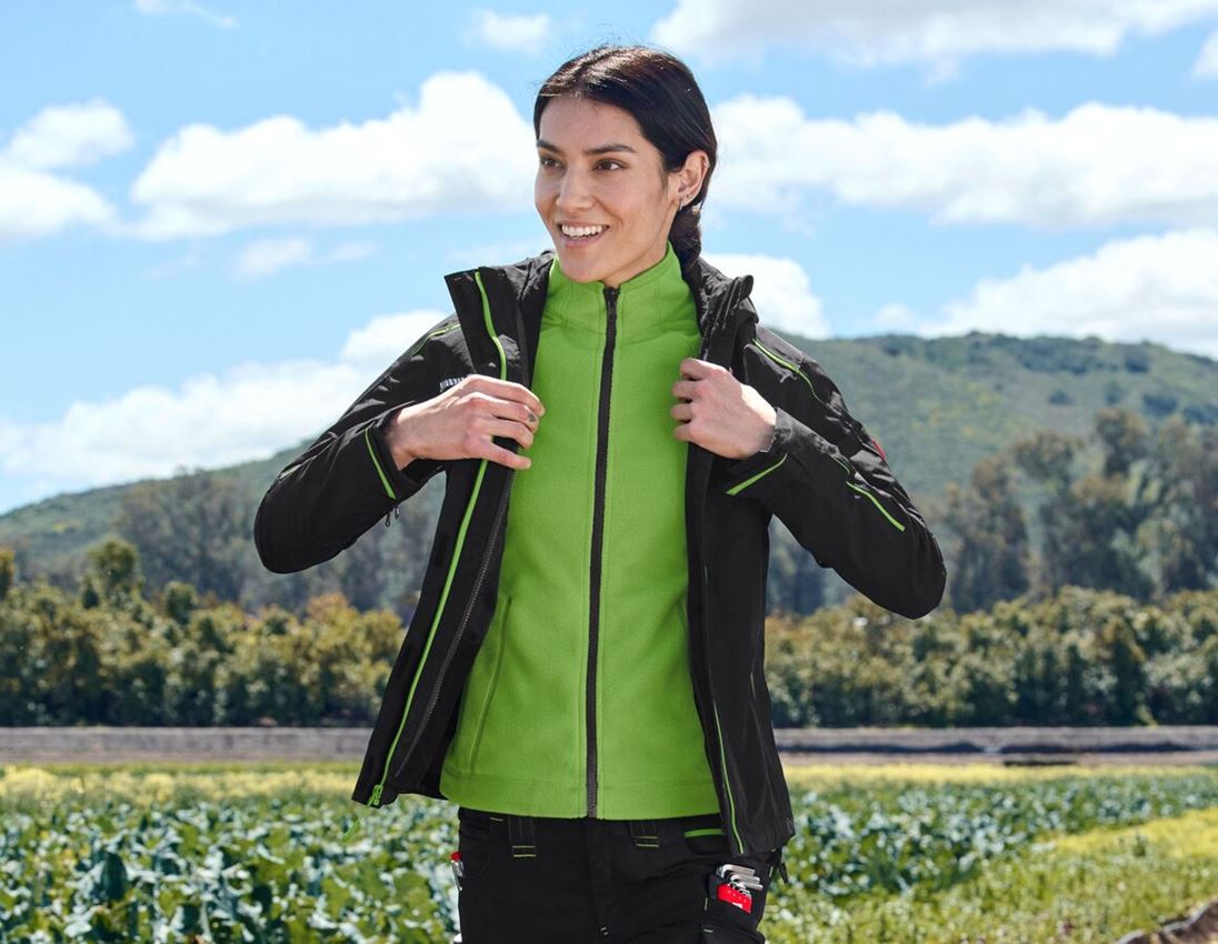 Jacken: 3 in 1 Funktionsjacke e.s.motion 2020, Damen + schwarz/seegrün 1