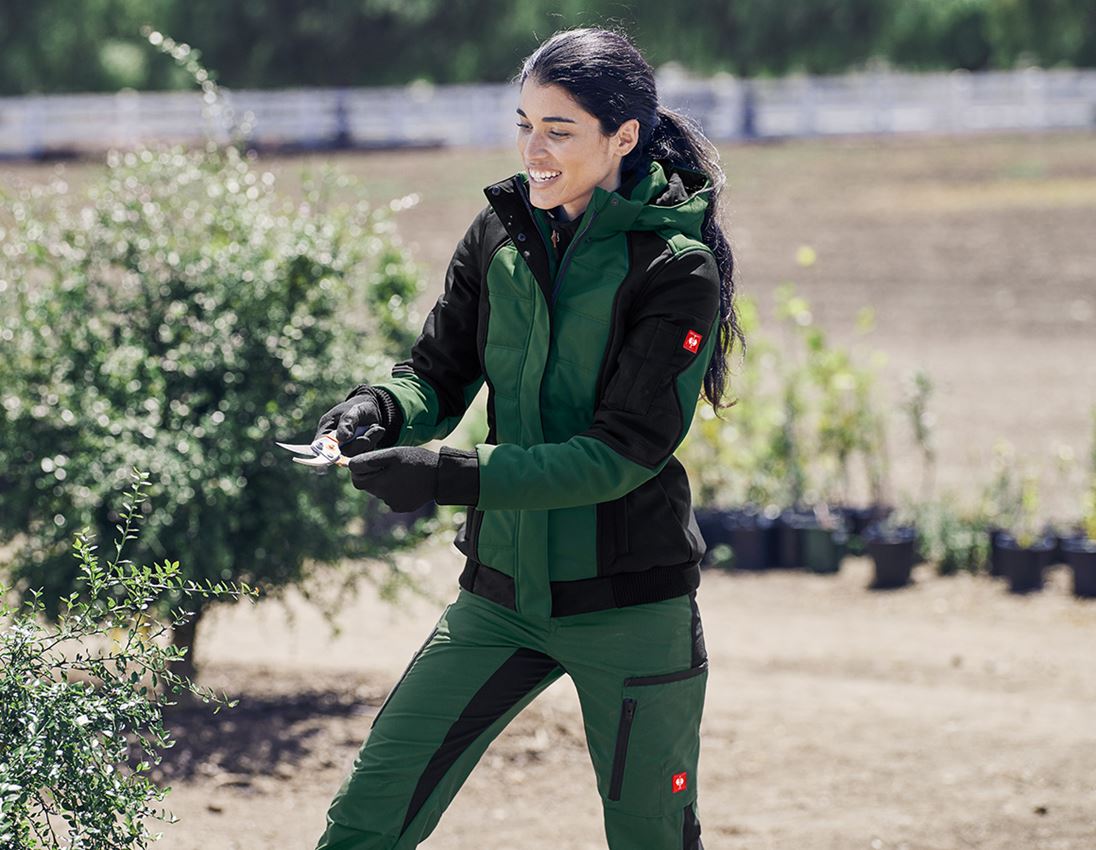 Jacken: Winter Softshelljacke e.s.vision, Damen + grün/schwarz 1