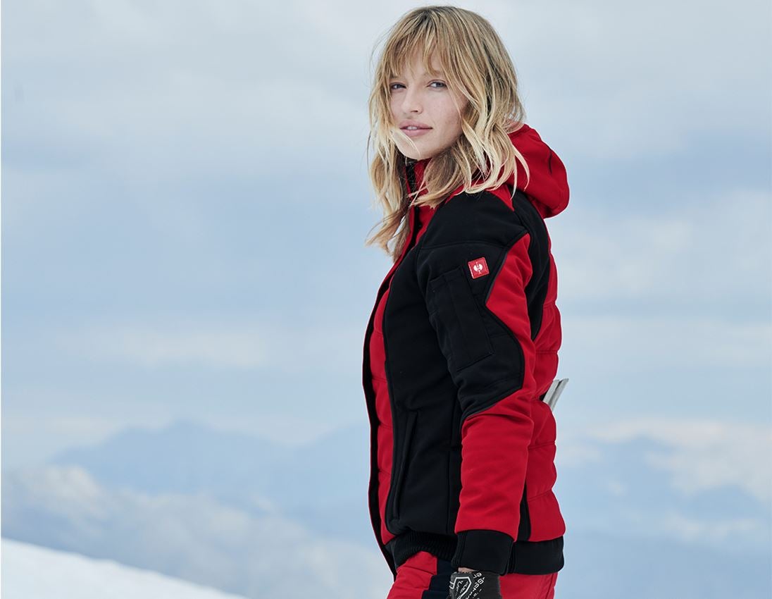 Themen: Winter Softshelljacke e.s.vision, Damen + rot/schwarz 1