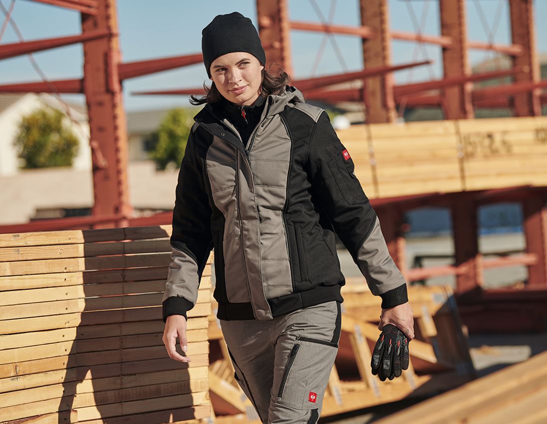 Themen: Winter Softshelljacke e.s.vision, Damen + stein/schwarz 1