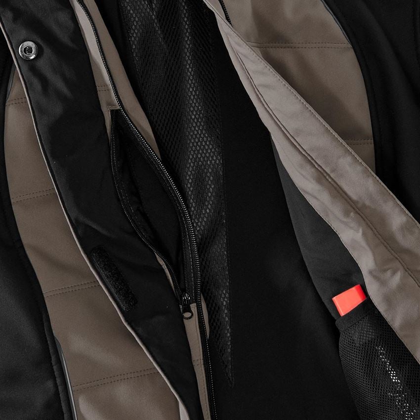 Themen: Winter Softshelljacke e.s.vision, Damen + stein/schwarz 2