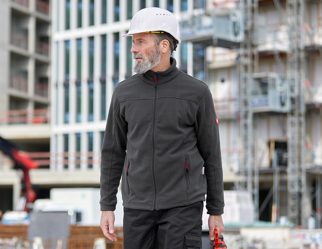 Jacken: Fleecejacke e.s.classic + anthrazit