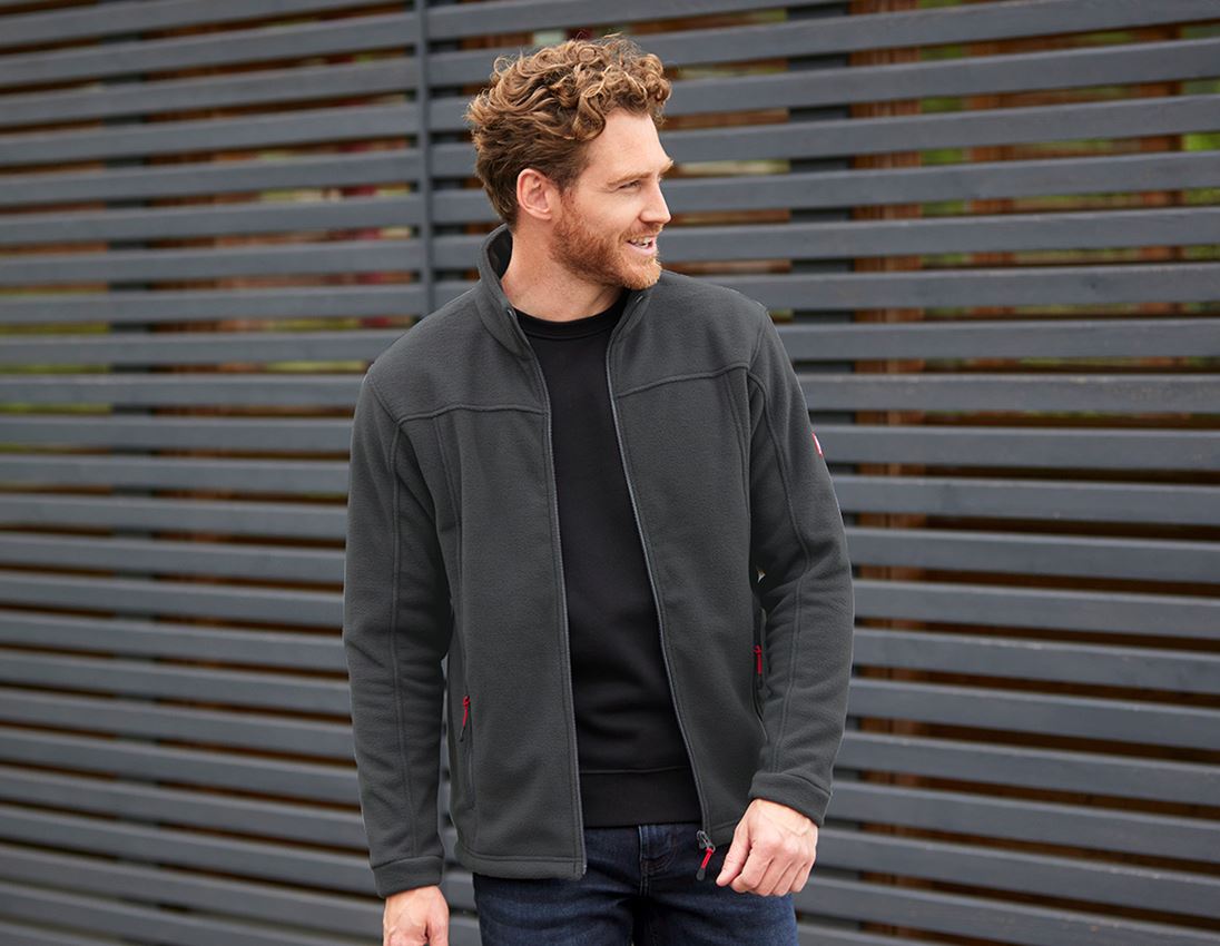 Jacken: Fleecejacke e.s.classic + anthrazit 3