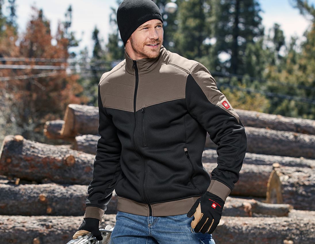 Jacken: Jacke thermaflor e.s.dynashield + schwarz/stein