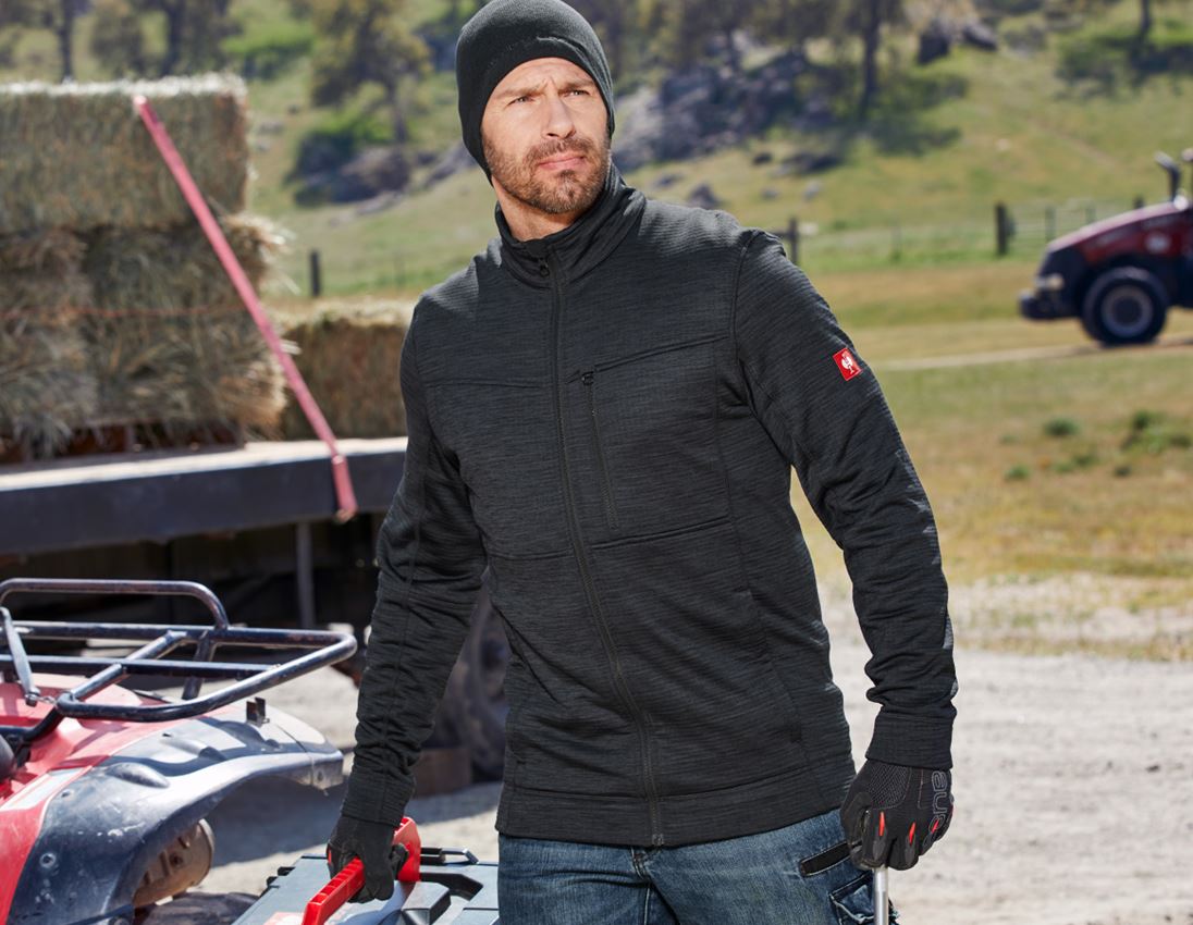Jacken: Jacke isocell e.s.dynashield + schwarz melange