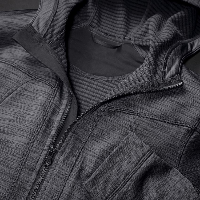 Kälte: Kapuzenjacke isocell e.s.dynashield, Damen + graphit melange 2