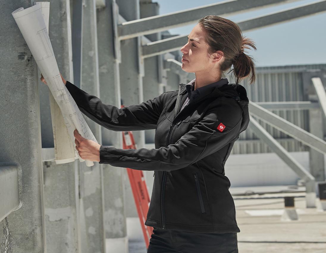 Themen: Softshelljacke e.s.vision, Damen + schwarz