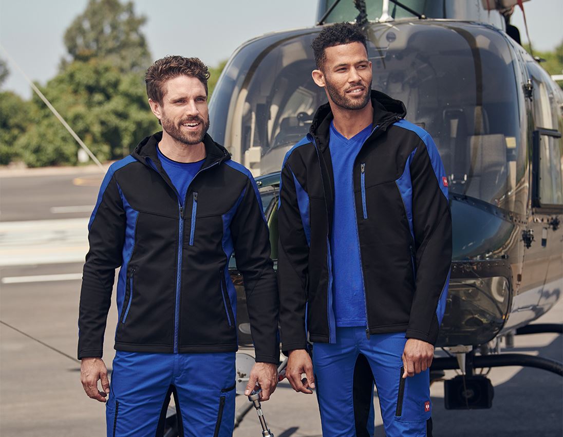 Themen: Softshelljacke e.s.vision + schwarz/kornblau 1