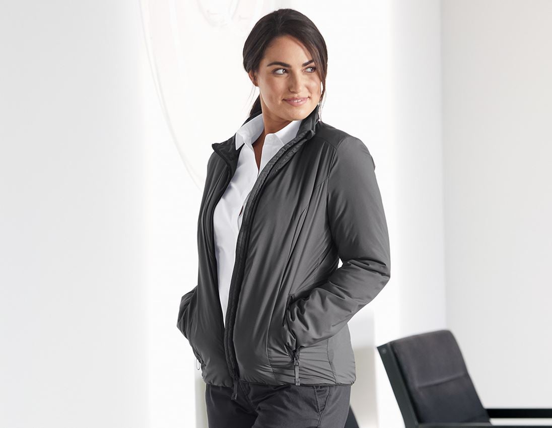 Jacken: e.s. Padded-Jacke CI, Damen + anthrazit 1