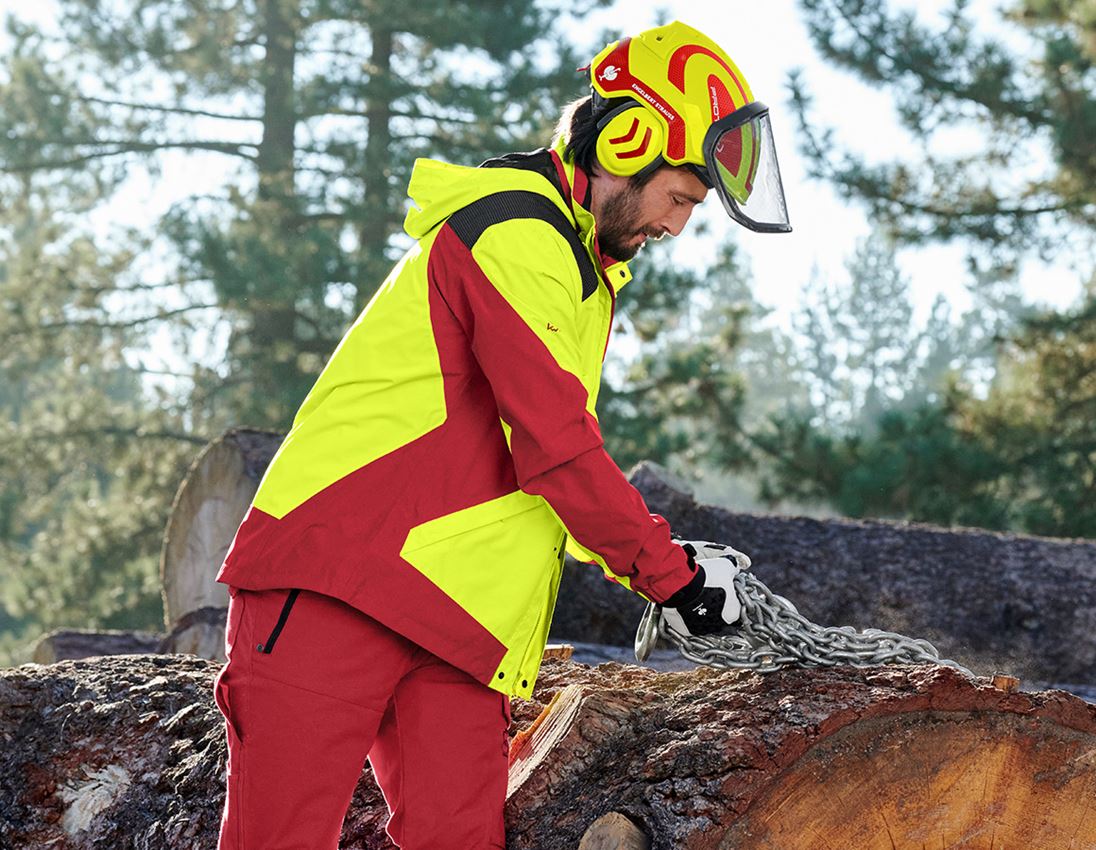 Jacken: e.s. Forst-Regenjacke + warngelb/feuerrot 1