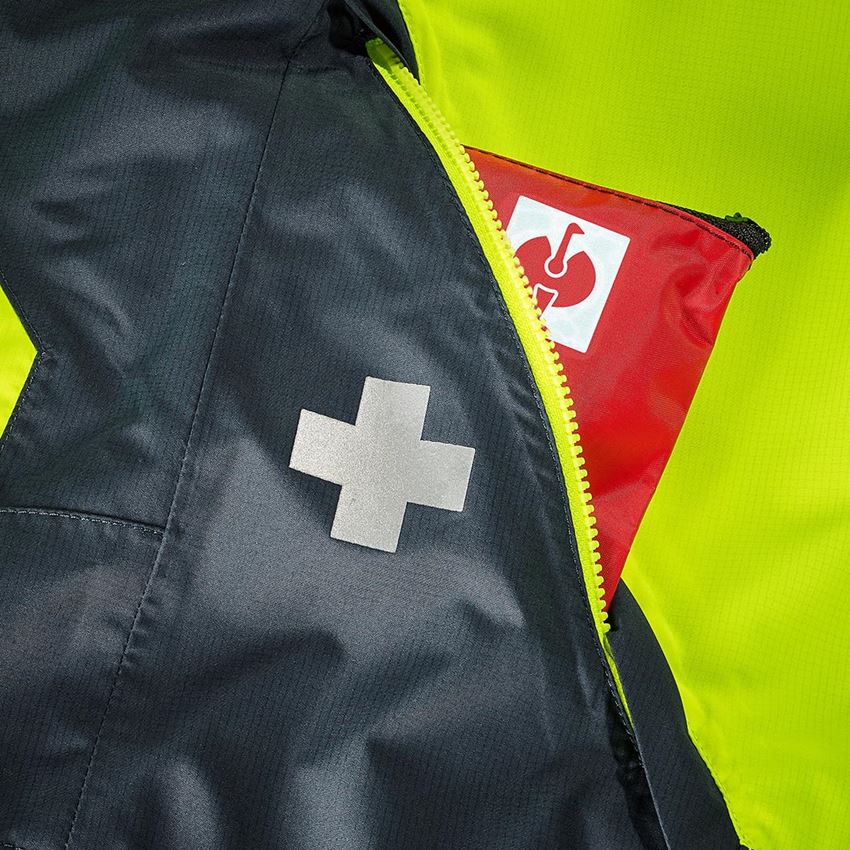Jacken: e.s. Forst-Regenjacke + warngelb/kosmosblau 2