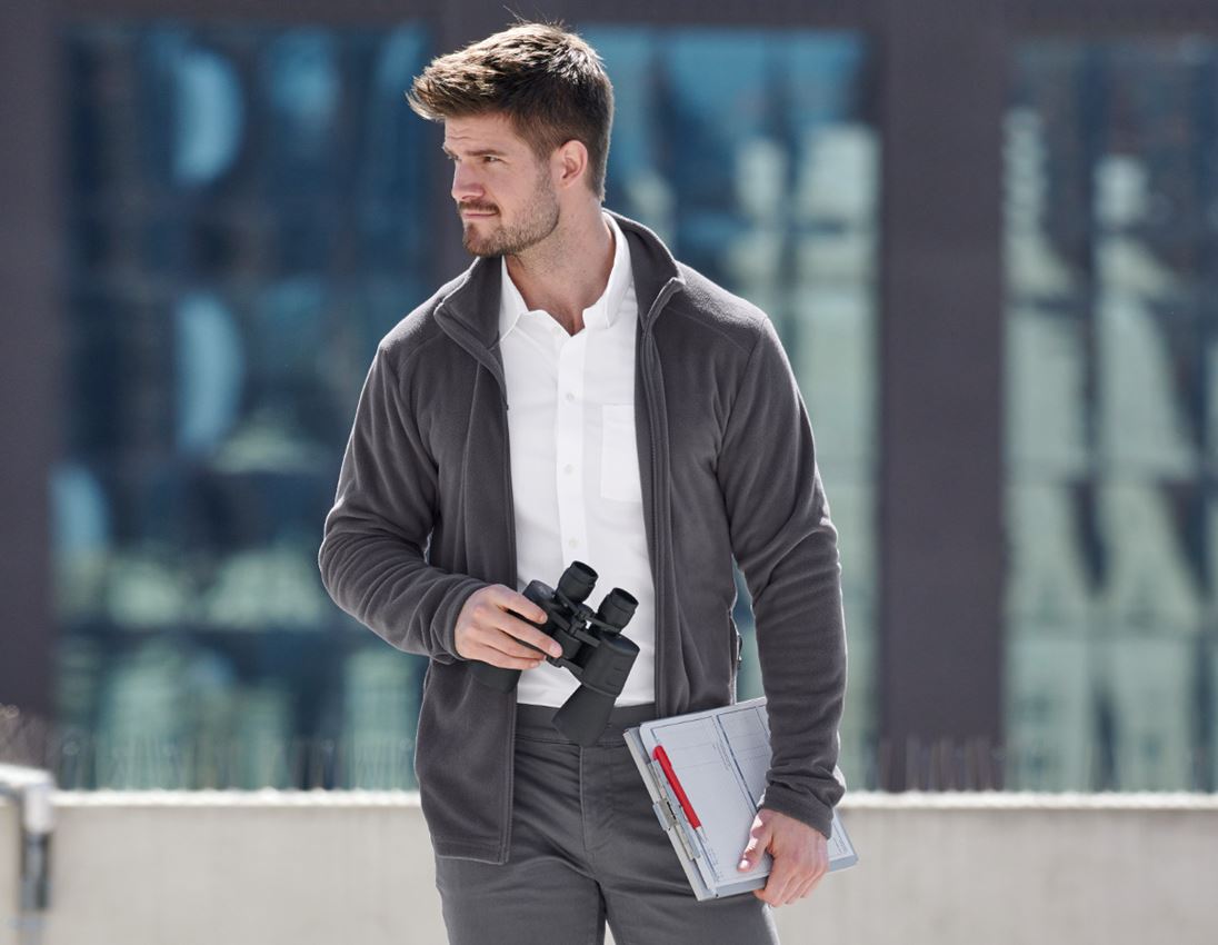 Jacken: e.s. Fleecejacke CI + anthrazit 1