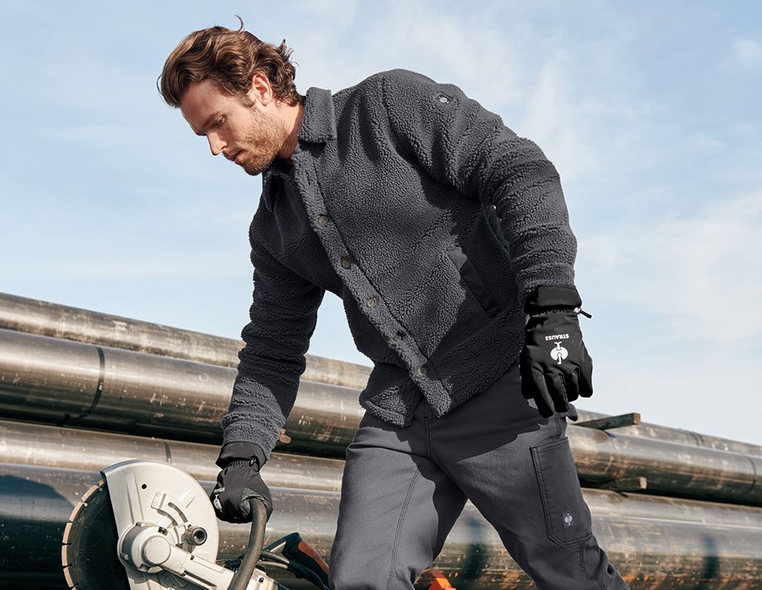 Jacken: Faserpelz Jacke e.s.iconic + carbongrau 1