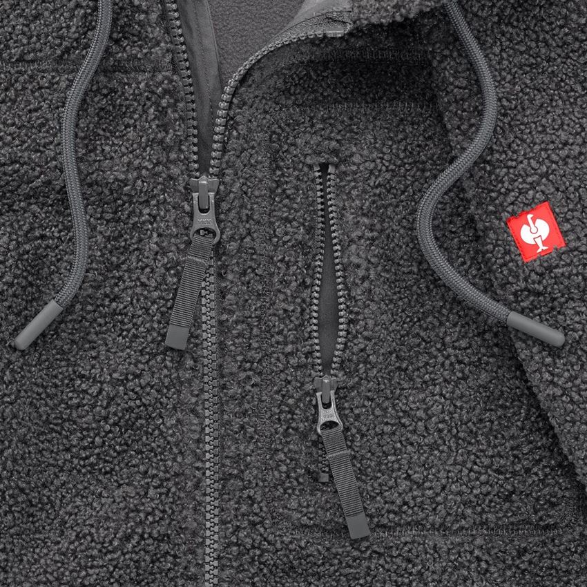 Jacken: Faserpelz Kapuzenjacke e.s.e:pic, Damen + carbongrau 2