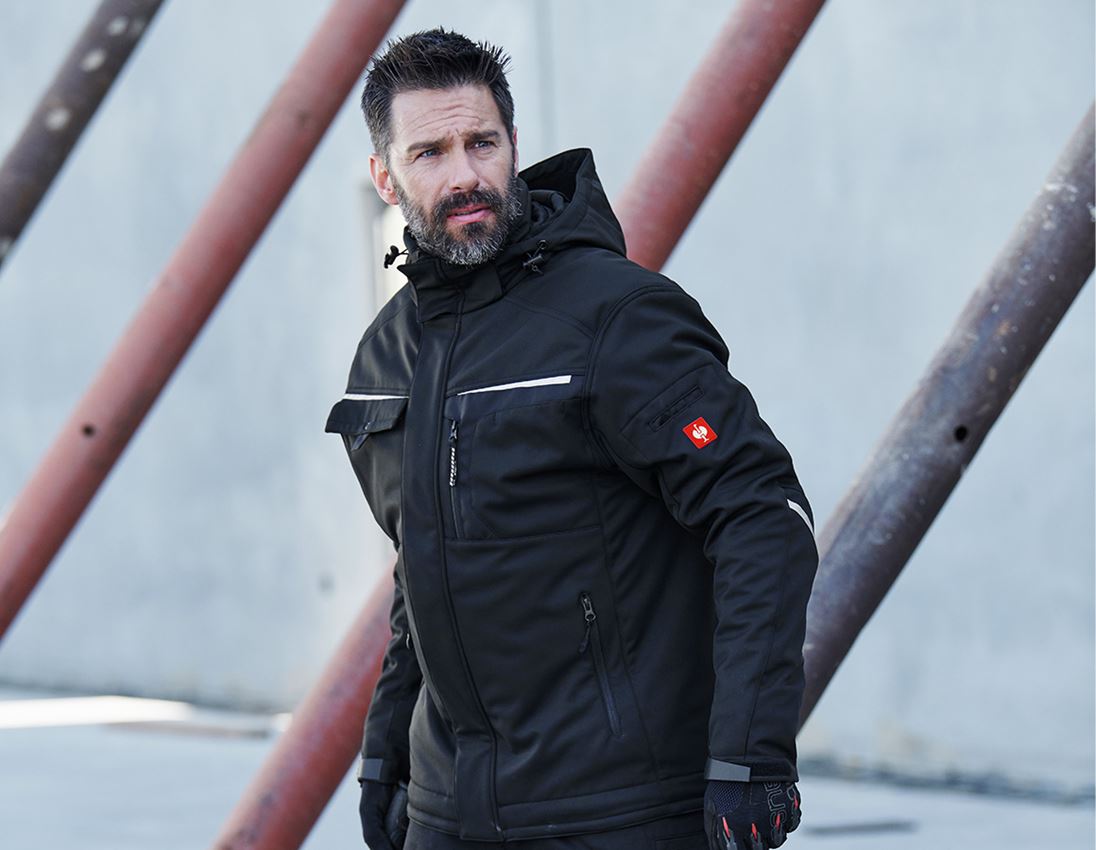Jacken: SET: Softshelljacke e.s.motion+ Microfleece Troyer + schwarz 1