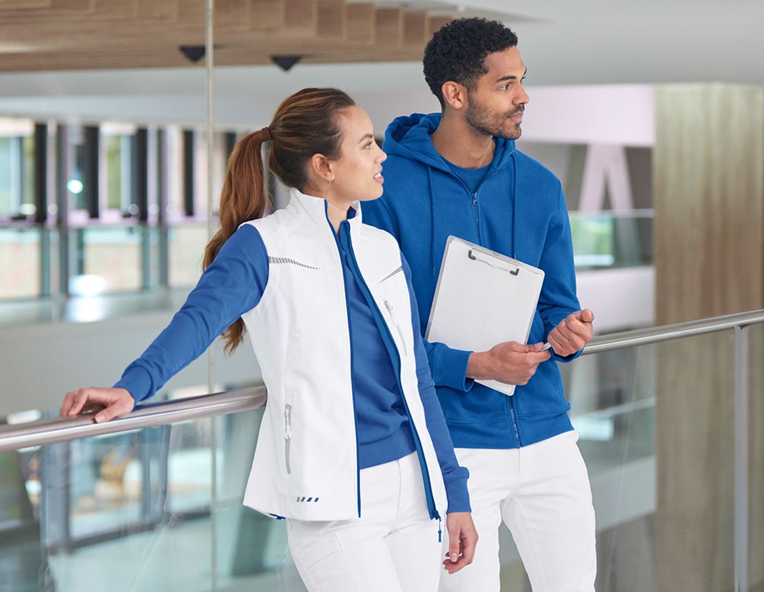 Themen: Softshell Weste e.s.motion 2020, Damen + weiß/enzianblau 3