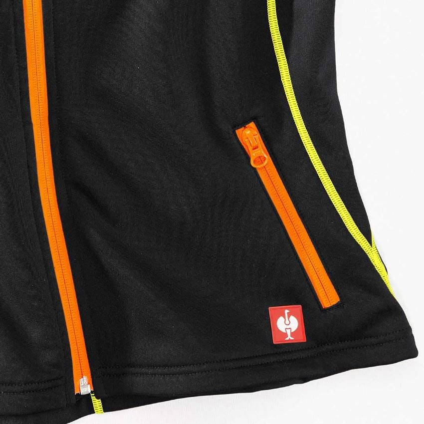 Westen: Funktions Weste thermo stretch e.s.motion 2020,Da. + schwarz/warngelb/warnorange 2