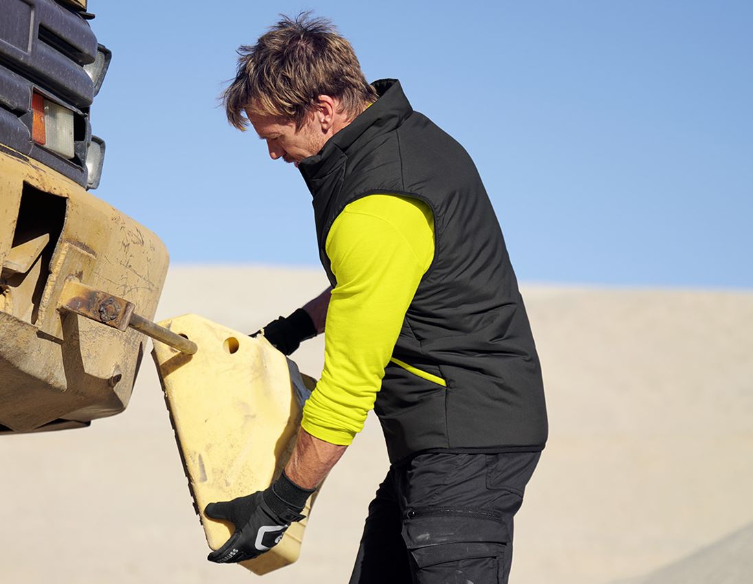 Westen: Weste e.s.trail + schwarz/acidgelb 1