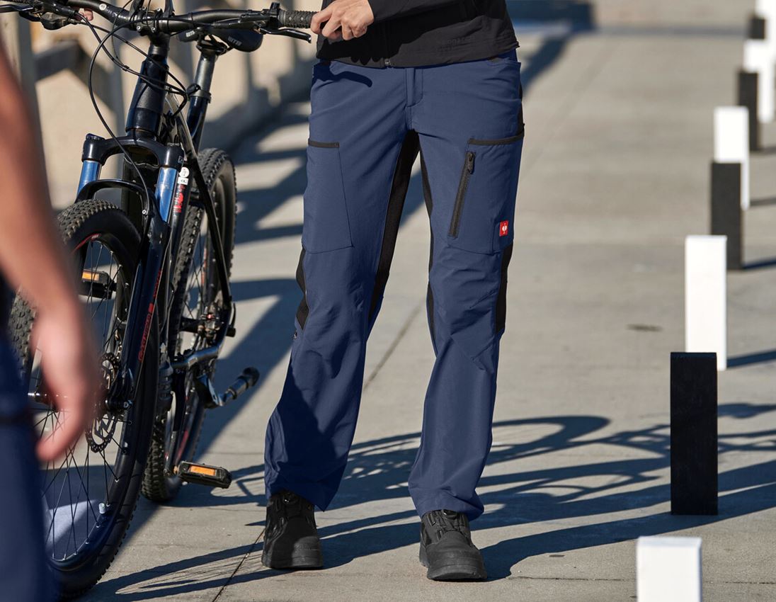 Installateure | Klempner: Cargohose e.s.vision stretch, Damen + tiefblau