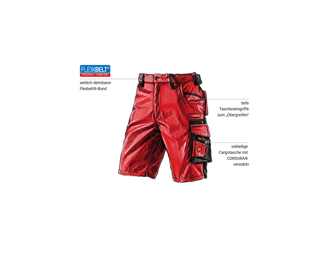 Forstwirte | Landwirte: Short e.s.motion + rot/schwarz 1