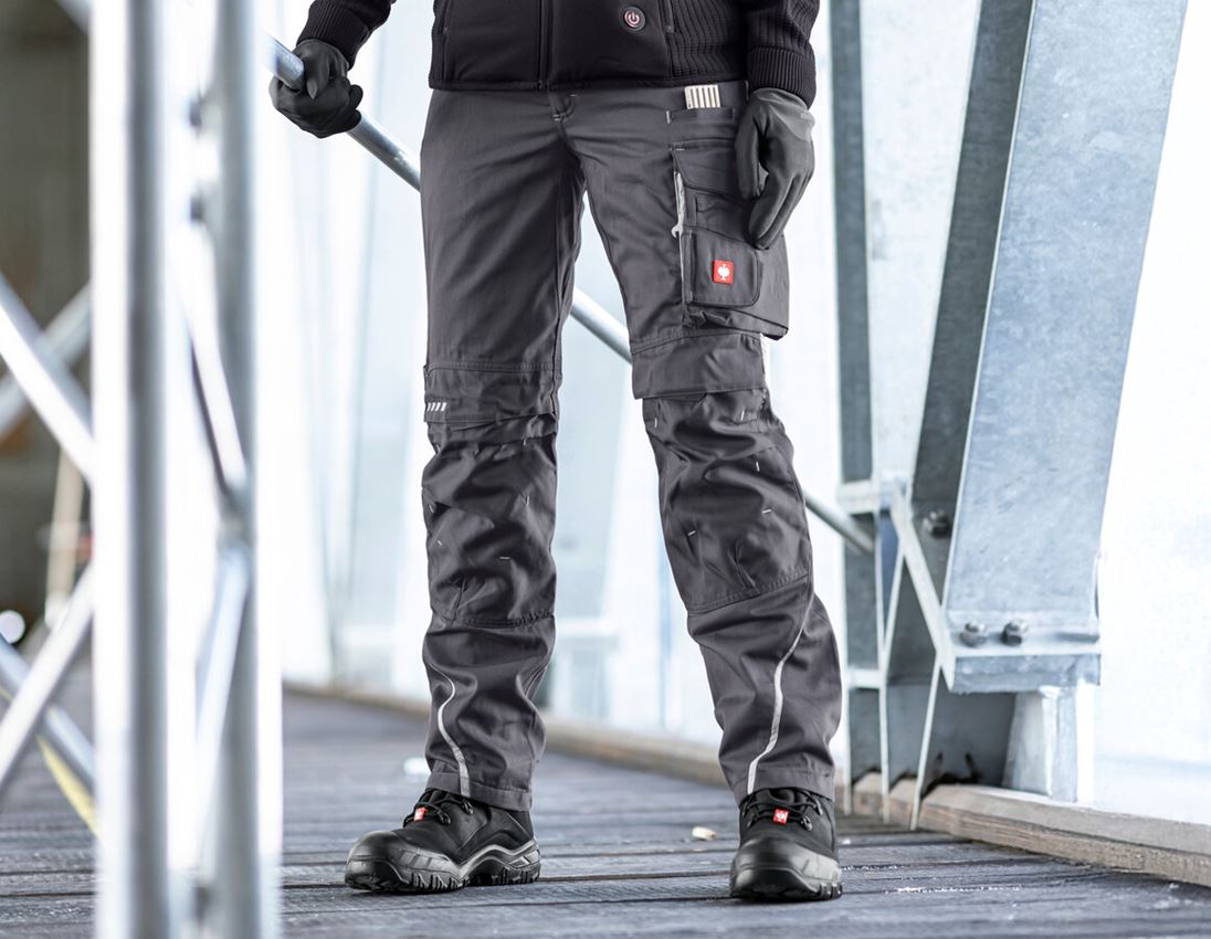 Hosen: Damenhose e.s.motion 2020 Winter + anthrazit/platin