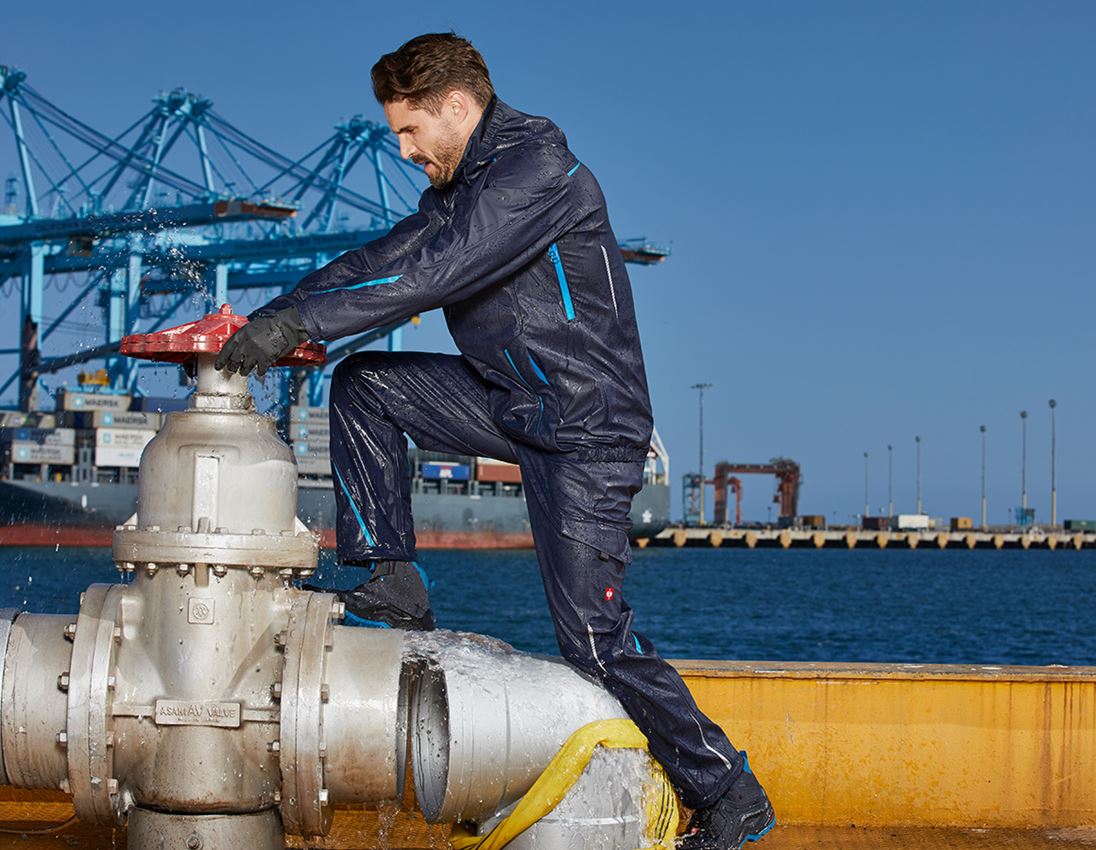 Hosen: Regenbundhose e.s.motion 2020 superflex + dunkelblau/atoll 2
