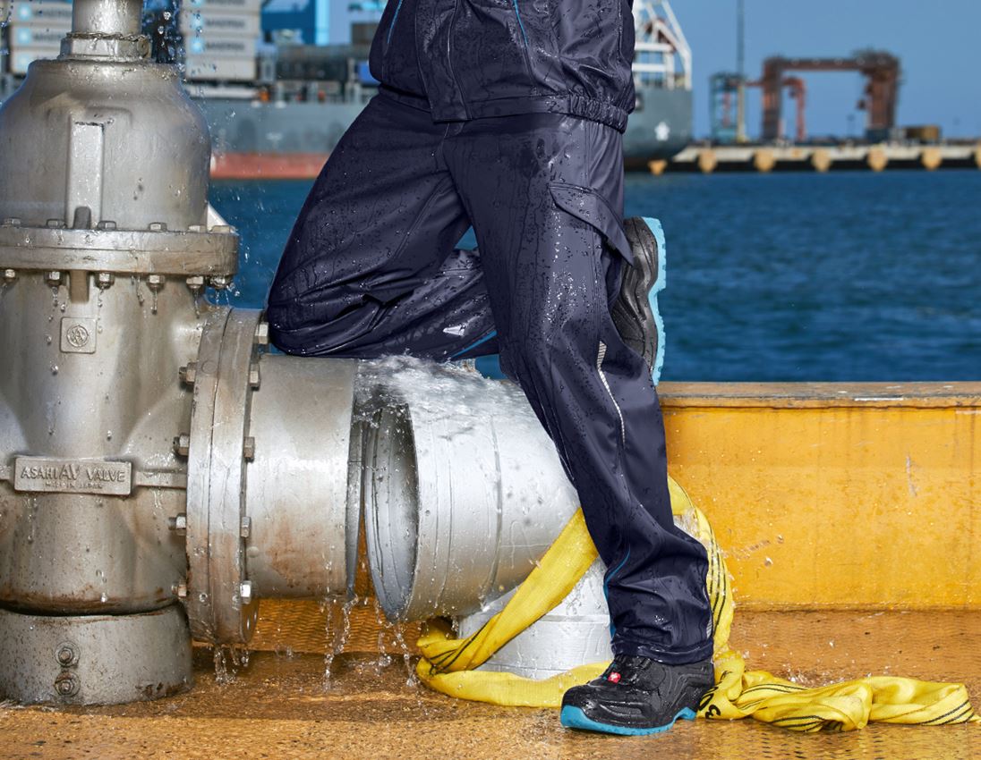 Hosen: Regenbundhose e.s.motion 2020 superflex + dunkelblau/atoll 1