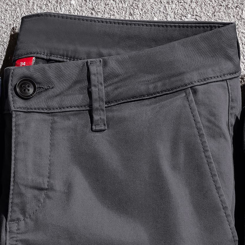 Hosen: e.s. Damen 5-Pocket-Berufshose Chino + anthrazit 2
