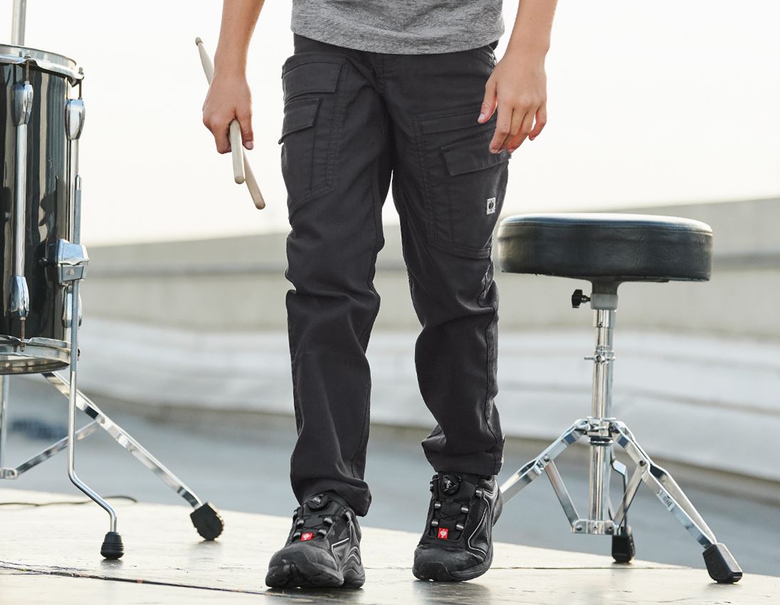 Hosen: Cargohose e.s.vintage, Kinder + schwarz