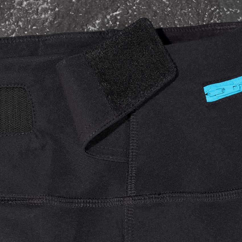 Hosen: Funktions Tights e.s.trail, Damen + schwarz/lapistürkis 2