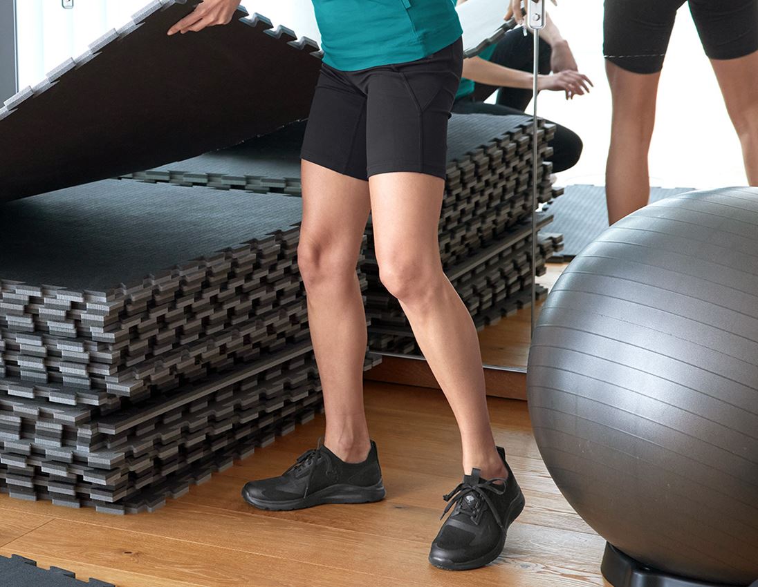 Hosen: Race Tights Short e.s.trail, Damen + schwarz 2