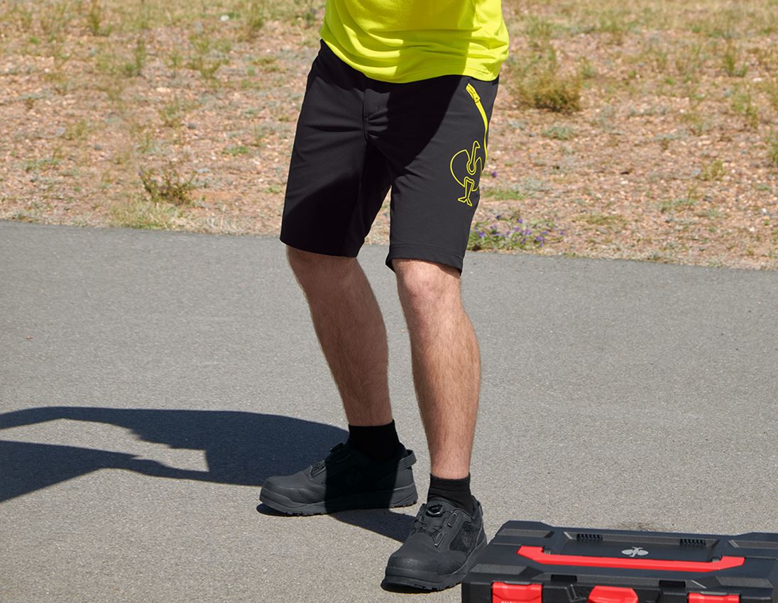 Hosen: Funktions Short e.s.trail + schwarz/acidgelb