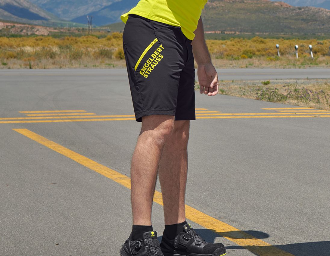 Hosen: Funktions Short e.s.trail + schwarz/acidgelb 2