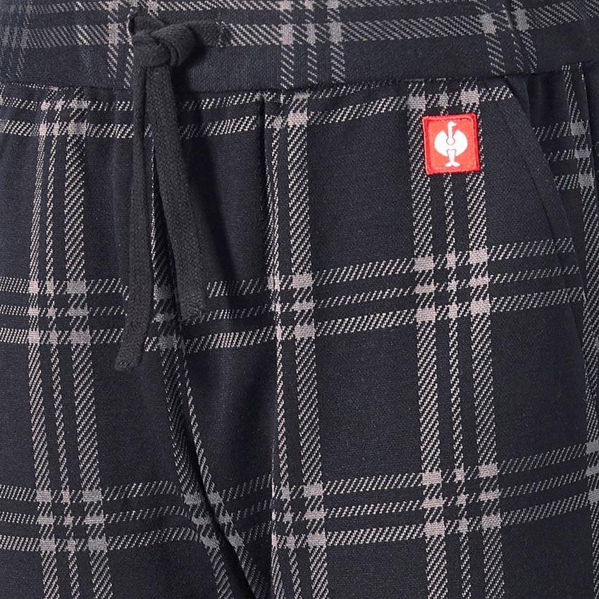 Accessoires: e.s. Karo-Pyjama Hose, Kinder + schwarz/basaltgrau 2