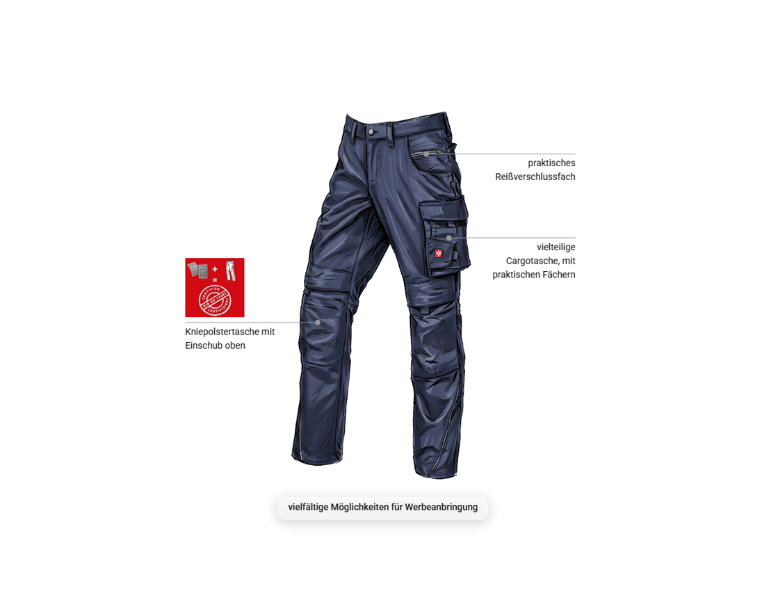 Themen: Bundhose e.s.line.core + dunkelblau/platin 1