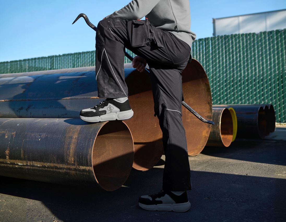 Arbeitshosen: Stretch Bundhose e.s.line.core + schwarz/platin 4