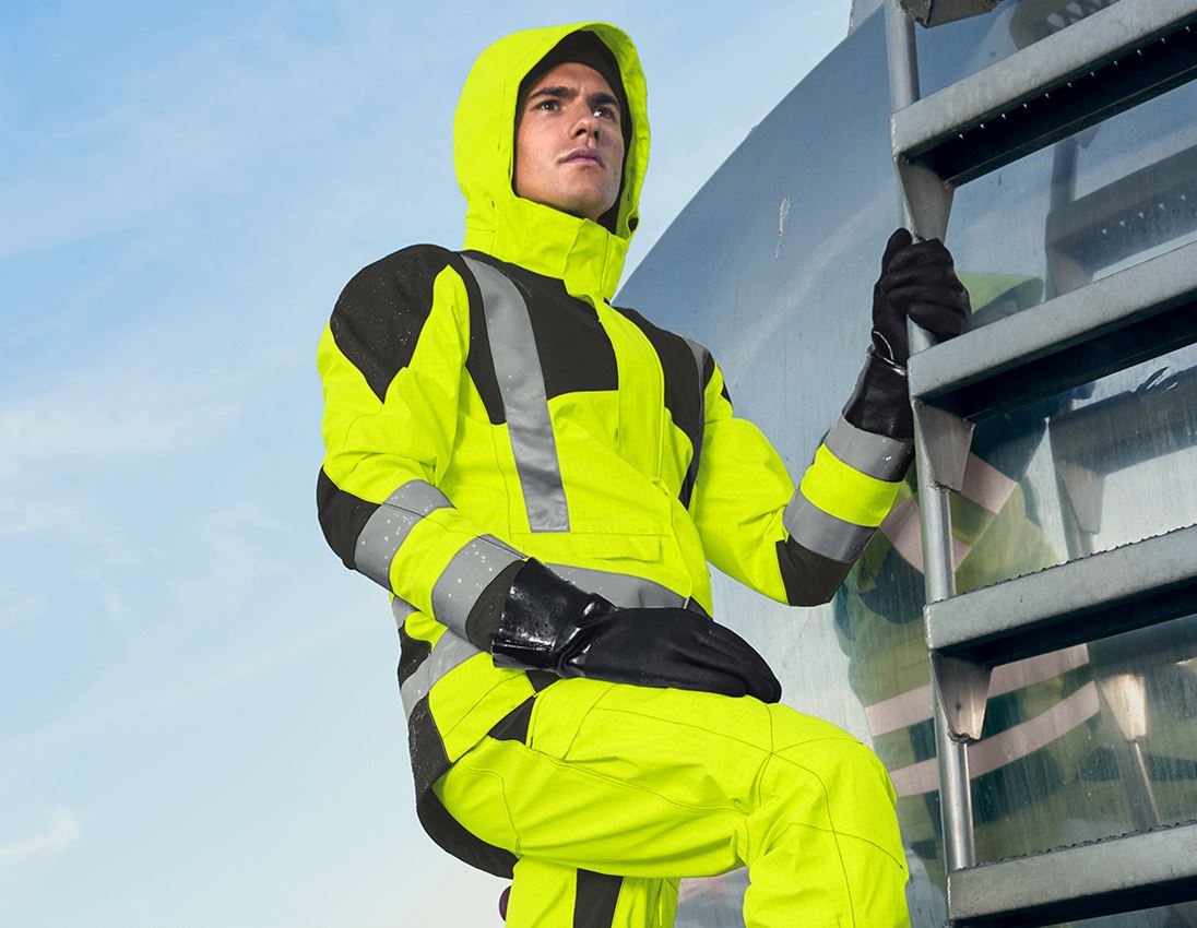 Jacken: e.s. Wetterschutzparka multinorm high-vis + warngelb/schwarz 1