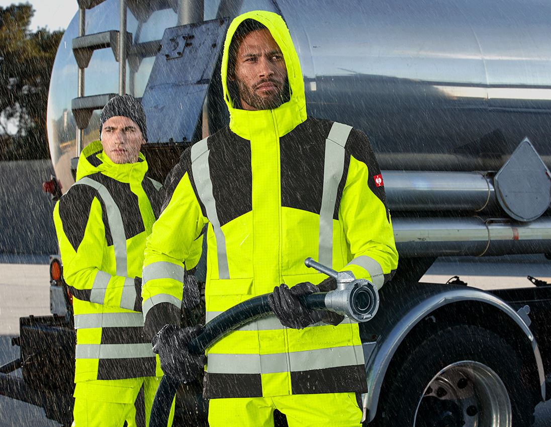Jacken: e.s. Wetterschutzjacke multinorm high-vis + warngelb/schwarz